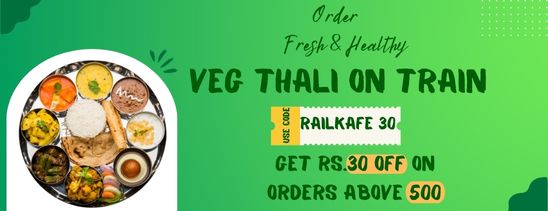 Veg thali coupon offer for train journey
